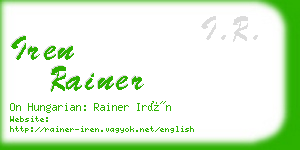 iren rainer business card